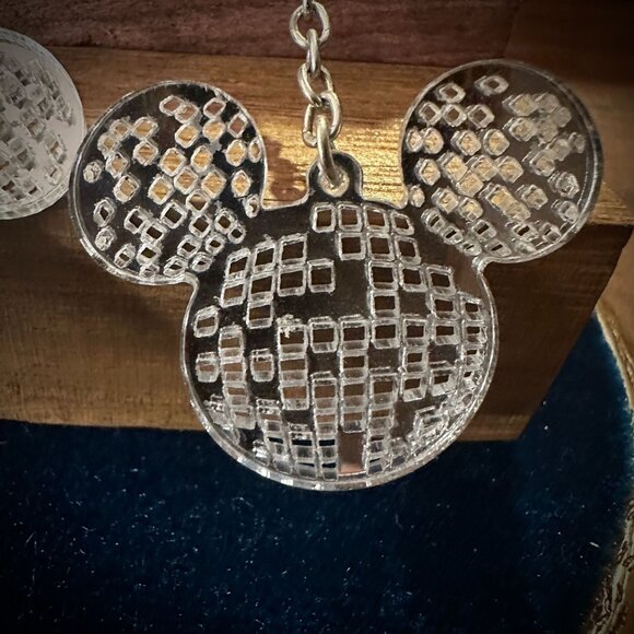 Disney / Neon Tuesday Mickey Mouse Icon Disco Ball Earrings - Picture 4 of 5